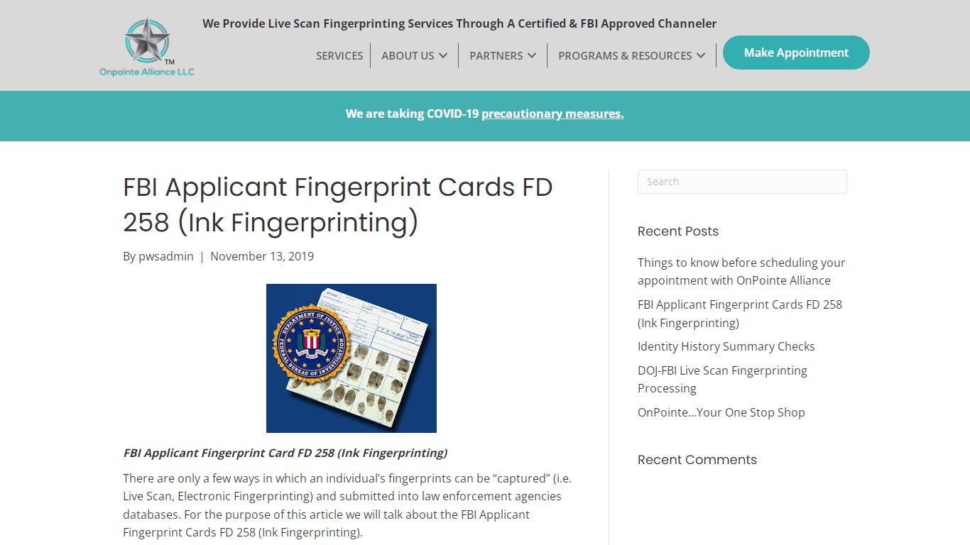 FBI Applicant Fingerprint Cards FD 258 (Ink Fingerprinting)